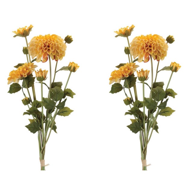 Rustic Zinnia Flower Bundle (Set of 2) For Sale - Image 3 of 3