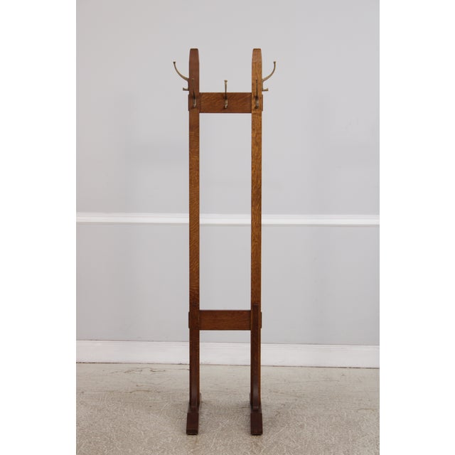 Age: c1990 Details: #35 Finish High Quality Construction Oak Solid Brass Hardware Arts & Crafts Style Mortise & Tenon...