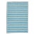 Modern Striped Swedish Style Wool Rug Handmade With Light Blue and Green Field For Sale
