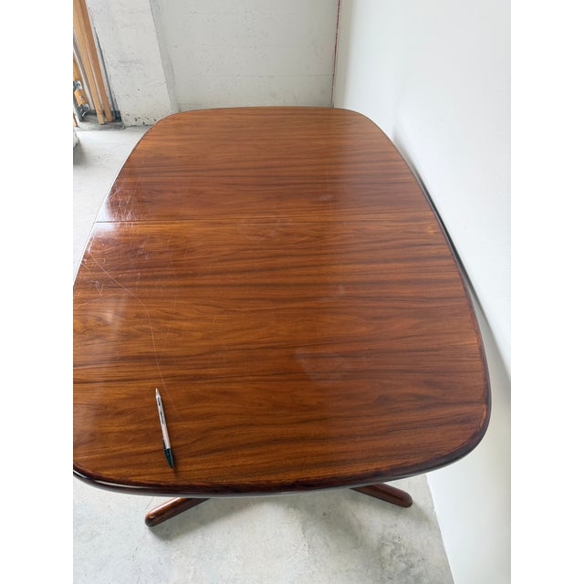 Mid Century Modern Danish Rosewood Dining Table by Rasmus, Made in Denmark For Sale - Image 18 of 18