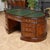 Nof072grn Green Leather Oval Partners Desk For Sale - Image 4 of 15