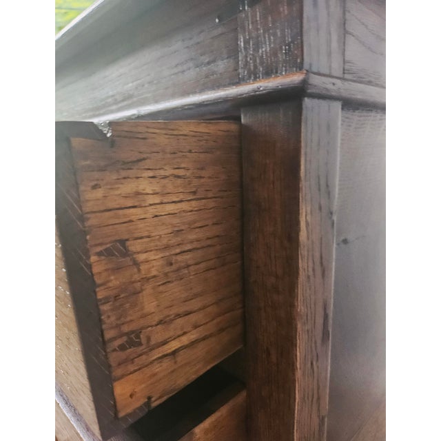 Brown 1910s American Golden Oak Three-Drawer Chest/Dresser For Sale - Image 8 of 11