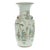 Guangxu Era Circa 1880s Chinese Export Large Famille Rose Vase With Image of Maidens in Fanciful Garden and Foo Dog Mask Handles For Sale
