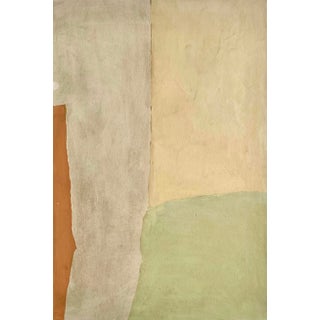 Painting in Muted Green Color for Contemporary Interior | Modern Abstract Picture for Minimalistic Living For Sale