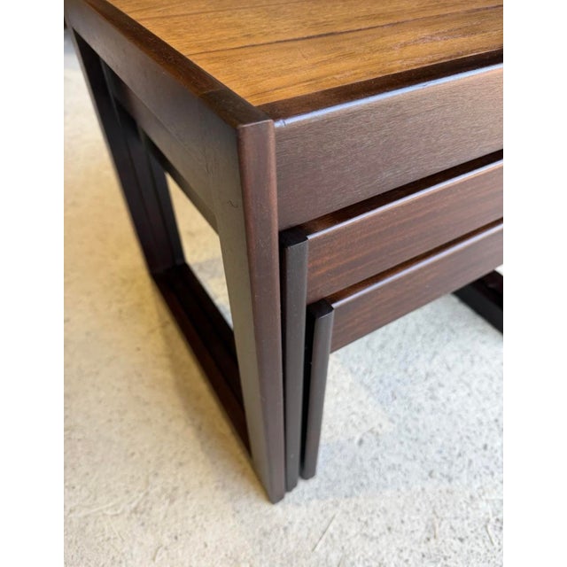 Mid-Century Modern Danish Nesting Tables, 1970s, Set of 3 For Sale - Image 14 of 18
