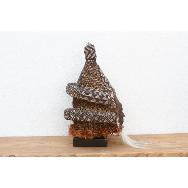 African African Beaded Lele Tribe Mask For Sale - Image 3 of 12