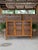 Vintage Tortoise Bamboo Chicken Wire Sideboard Cabinet With Decoupaged Appliqué Panels For Sale - Image 11 of 12