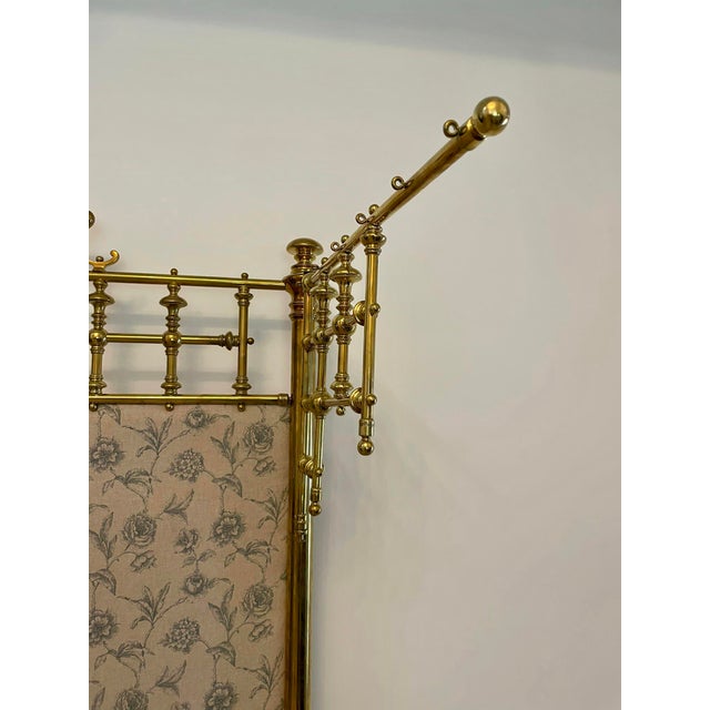 Gold Antique Victorian Brass Double Bed, 1860 For Sale - Image 8 of 16