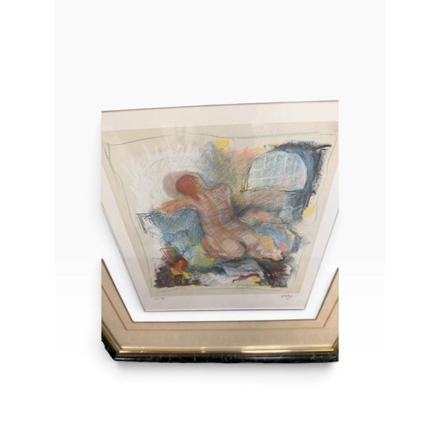 1980s Albert Poleg Signed Limited Edition "Study of Nude" Offset Lithograph For Sale - Image 5 of 6