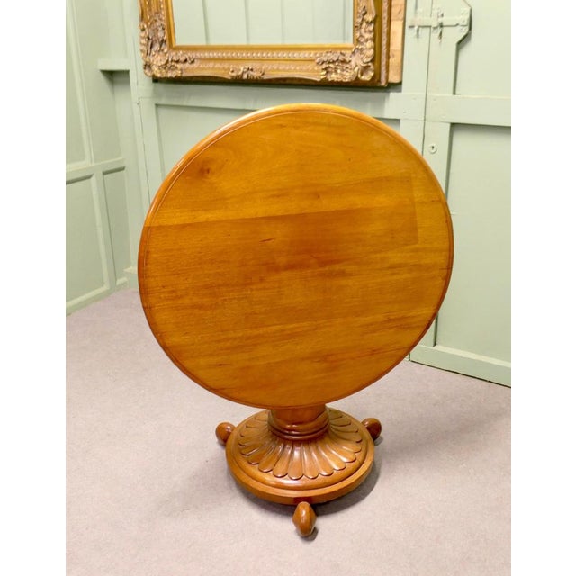 Tilt Top Centre Table in Cherrywood For Sale - Image 3 of 9