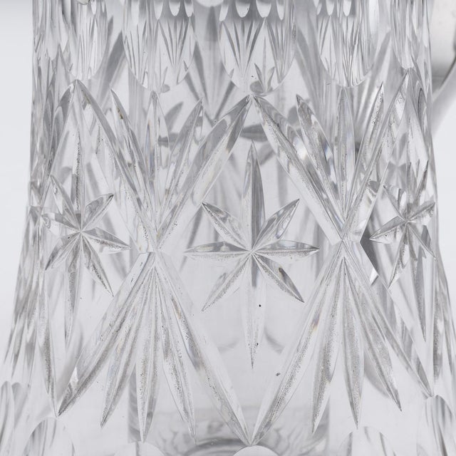 Antique English Silver and Cut Glass Claret Jug, 1906 For Sale - Image 14 of 16