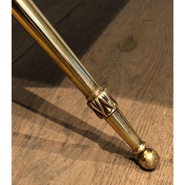 1940s Neoclassical style coffee table with marble top in the style of Raymond Subes For Sale - Image 11 of 12