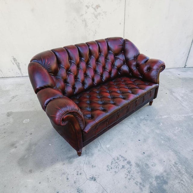 Uniquely shaped sofa, made to order. The armrests and backrest are beautiful. Comfortable. The hand-buffered leather was...
