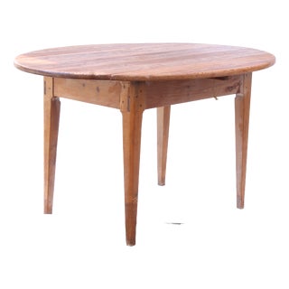 Round Kitchen or Dining Table in Pine and Oak For Sale