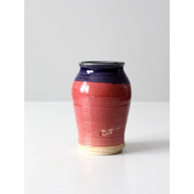 Late 20th Century Vintage Studio Pottery Vase For Sale - Image 5 of 9