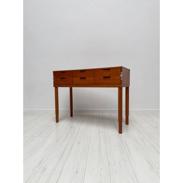 Brown Vintage Postmodern Cherrywood Secretary by Antonio Citterio for B&B Italia, 1980s For Sale - Image 8 of 13