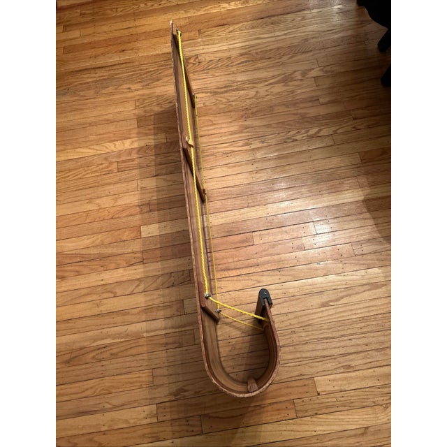 VTG 1960s Paris Bentwood Wooden Toboggan for Use or Rustic Lodge Décor For Sale - Image 13 of 16