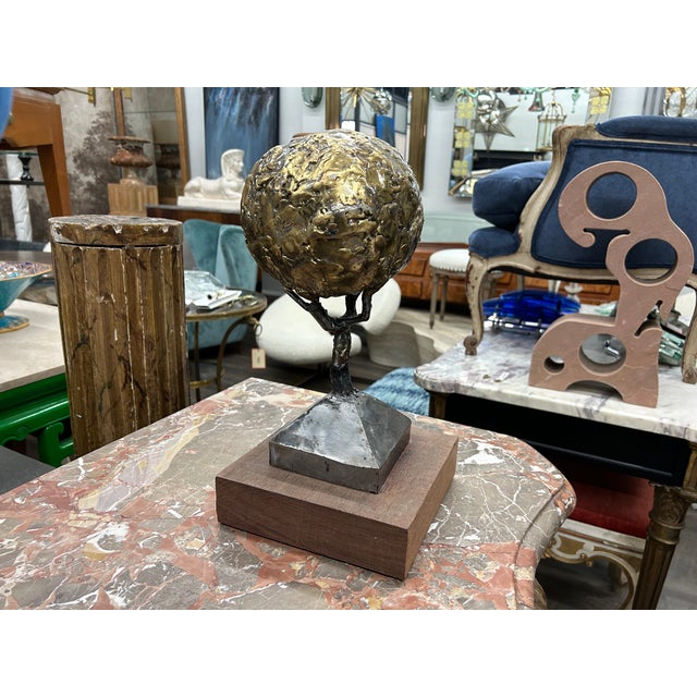 Mid Century Mixed Metal Sculpture For Sale In Houston - Image 6 of 11