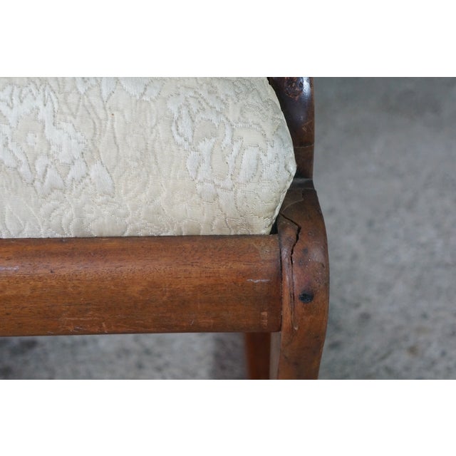 Antique American Victorian Rose Carved Walnut Lincoln Rocking Chair Rocker For Sale - Image 4 of 18