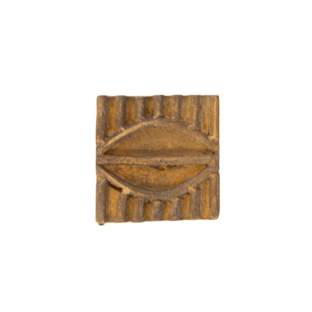 Mid 20th Century Vintage African Square Bronze Coin For Sale - Image 5 of 5