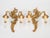 1950s Spanish Rococo Gilt Brass 2-Light Wall Sconces - A Symmetrical Pair For Sale - Image 6 of 9