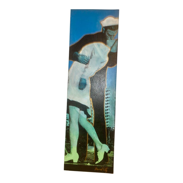 1990s “The Kiss” Original Still Life Painting of a Statue in Sarasota