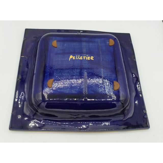 Blue Ceramic Pocket Tray by Georges Pelletier, 1970s For Sale - Image 8 of 14