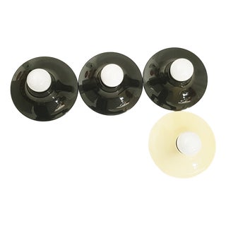 Black & Ivory Plastic Teti Wall Lamp by Vico Magistretti for Artemide, 1960s For Sale