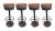 Barstools, 1950, Set of 4 For Sale