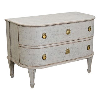 18th Century Swedish Gustavian Period Bow-front Commode For Sale