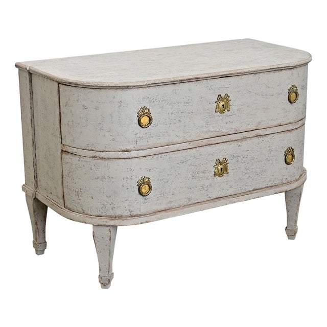 18th Century Swedish Gustavian Period Bow-front Commode For Sale