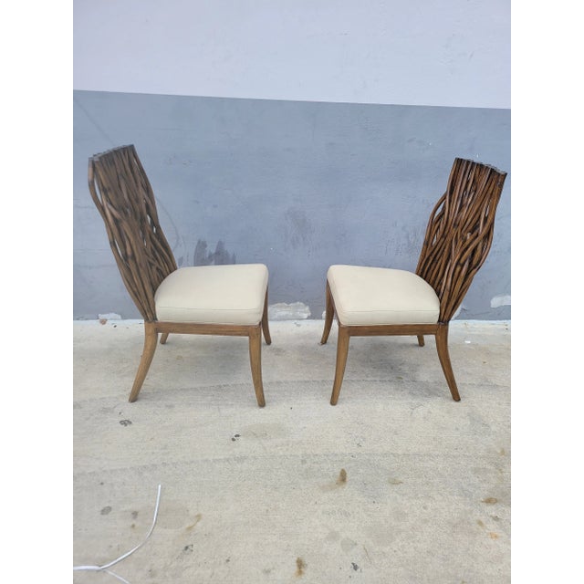 2000 - 2009 Contemporary Twisted Branch Back Side Chairs - a Pair For Sale - Image 5 of 9