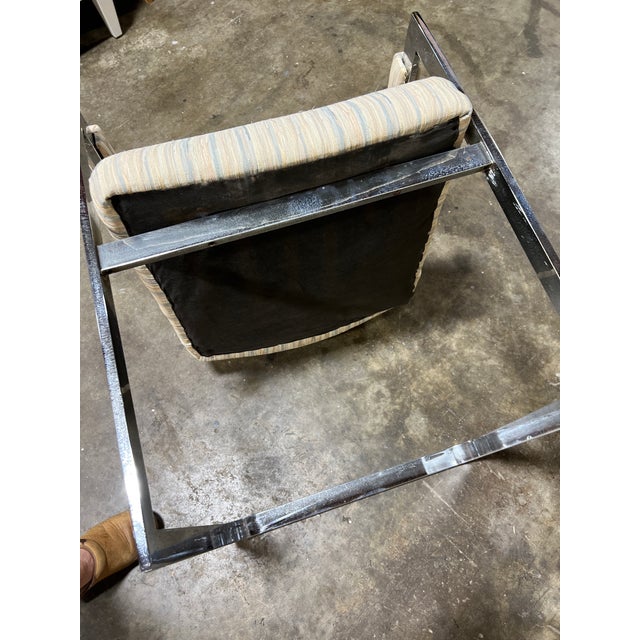 1970s Mid Century Chrome Dining Chairs - Set of 6 For Sale - Image 5 of 6