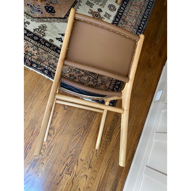 Barnaby Lane Leather Wrapped Dining Chairs - Set of 7 | Chairish
