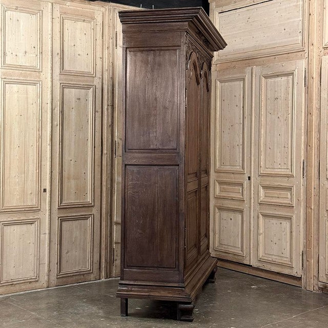 Grand 18th Century Country French Louis XIV Armoire For Sale - Image 11 of 18