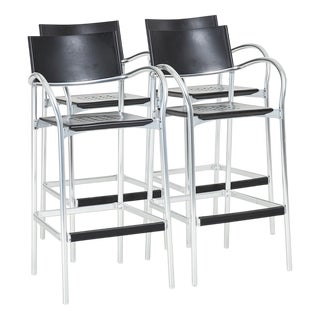 Vintage Breeze Bar Stools by Carlo Bartoli for Segis, 2000s, Set of 4 For Sale