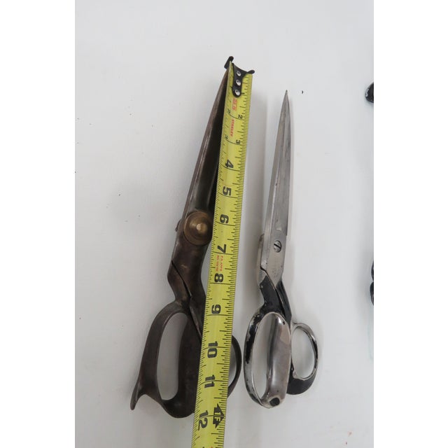 Early 1900s Fabric Tailor Heavy Duty Vintage Collectible Scissors 4577b For Sale - Image 12 of 18