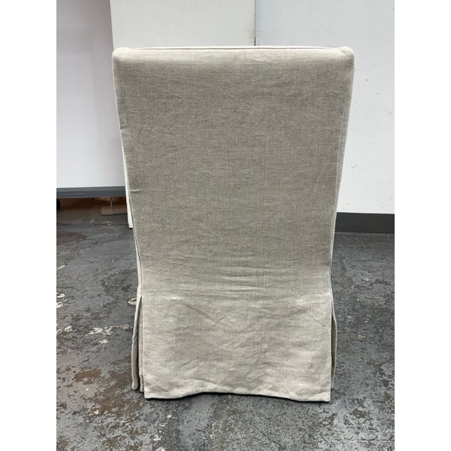 2020s Restoration Hardware Faye Slipcovered Desk Chair on Casters For Sale - Image 5 of 12