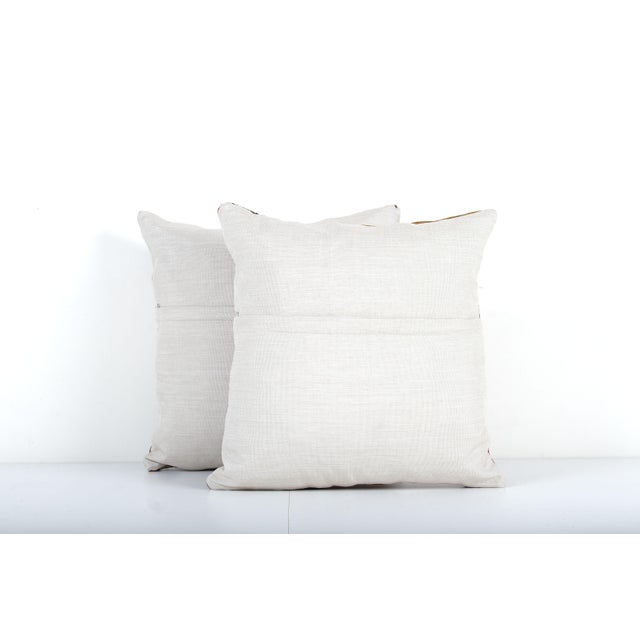 Turkish Kilim Pillow Cover - a Pair For Sale - Image 4 of 4