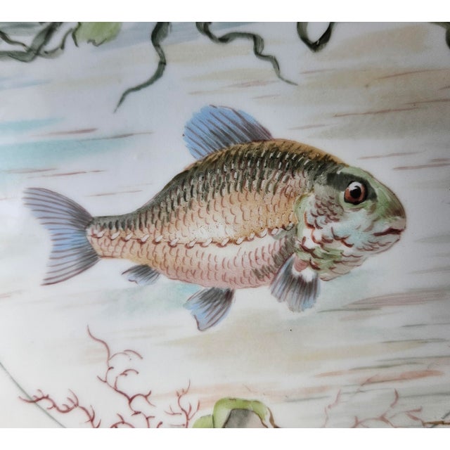 Late 19th Century 19th Century Limoges Fish Plates - Set of 3 For Sale - Image 5 of 12