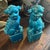 A Pair of 1960s Turquoise Glazed Ceramic Chinese Pho Dogs For Sale - Image 9 of 12