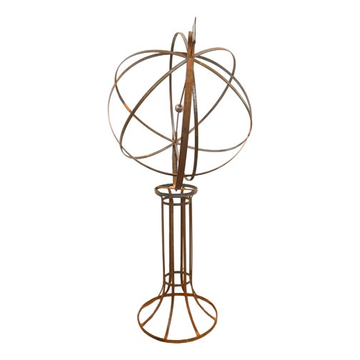 Cast Iron Garden Armillary Sphere For Sale