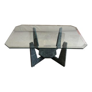 1980s Unique Postmodern Cultured Marble Coffee Table For Sale