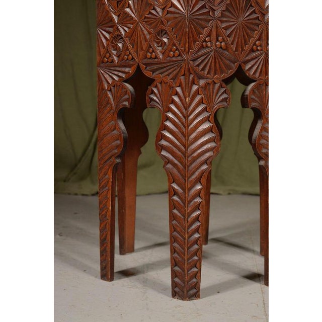 Scottish Chip Carved Pine Octagonal Table, 1900 For Sale - Image 6 of 7