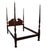 UNIVERSAL FURNITURE Solid Cherry Traditional Style Queen Size Four Poster Pediment Rice Bed 88" High 65" Wide 89.5" Deep...