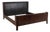 Baker Leather Mahogany Mid Century Modern King Size Bed For Sale