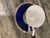 Navy Blue Wedgwood Bone China Renaissance Gold Tea Cup and Saucer For Sale - Image 8 of 10