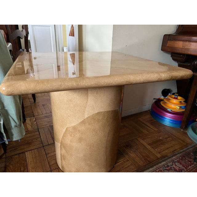 Mid-Century Modern 1980s Karl Springer-Style Side Tables For Sale - Image 3 of 7