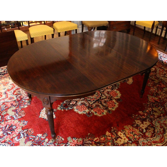 C. 1880 English Round Extending Regency Revival Dining Table For Sale - Image 4 of 11