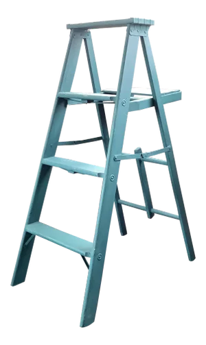 Vintage Turquoise Wood Ladder